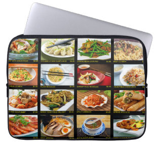 Funda Para Portátil Tablero del menú de fotos del restaurante de comid