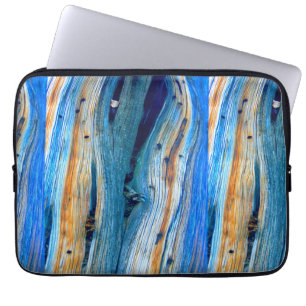 Funda Para Portátil tableros de madera azul