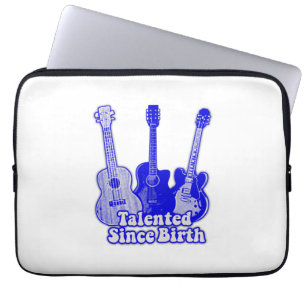 Funda Para Portátil Talentoso desde su nacimiento. guitarras azules vi