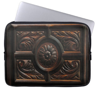 Funda Para Portátil Talla de madera