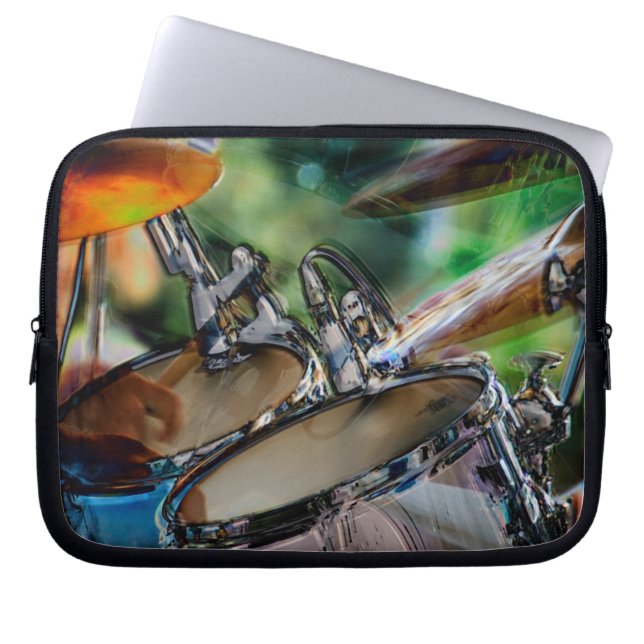 Funda Para Portátil Tambor En Acción (Frente)