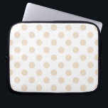 Funda Para Portátil Tan polka puntos<br><div class="desc">Tan polka puntos sobre fondo blanco</div>
