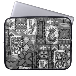 Funda Para Portátil Tapa hawaiano del vintage de Pomaika'i Tiki