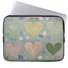 Funda Para Portátil Tapiz del corazón Pastel