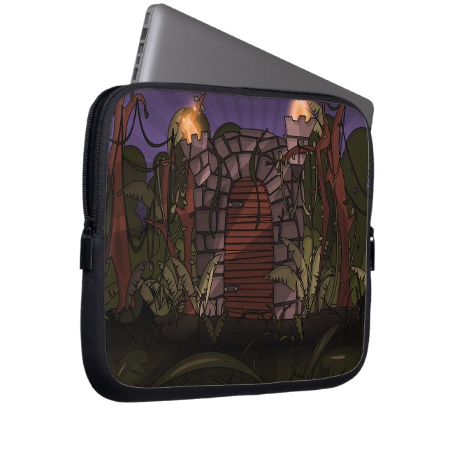 Funda Para Portátil Tarde de selva (Anverso derecho)