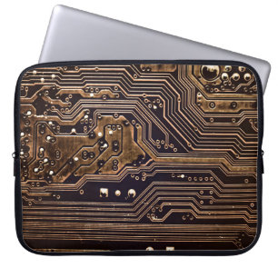 Funda Para Portátil Tarjeta de circuito de oro. Hardware electrónico
