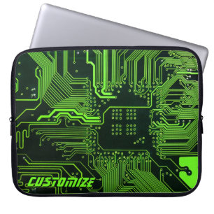 Funda Para Portátil Tarjeta de circuito electrónico verde del Personal