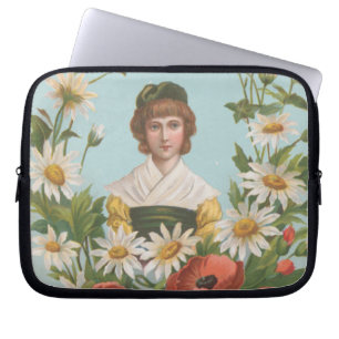 Funda Para Portátil Tarjeta de San Valentín alemana retro kitsch, 1884