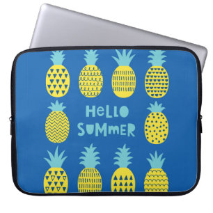 Funda Para Portátil Tarjeta divertida con piñas.