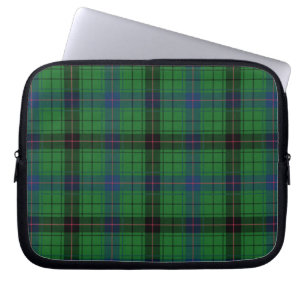 Funda Para Portátil Tartan Clan Davidson Plaid Blue Green Checkered