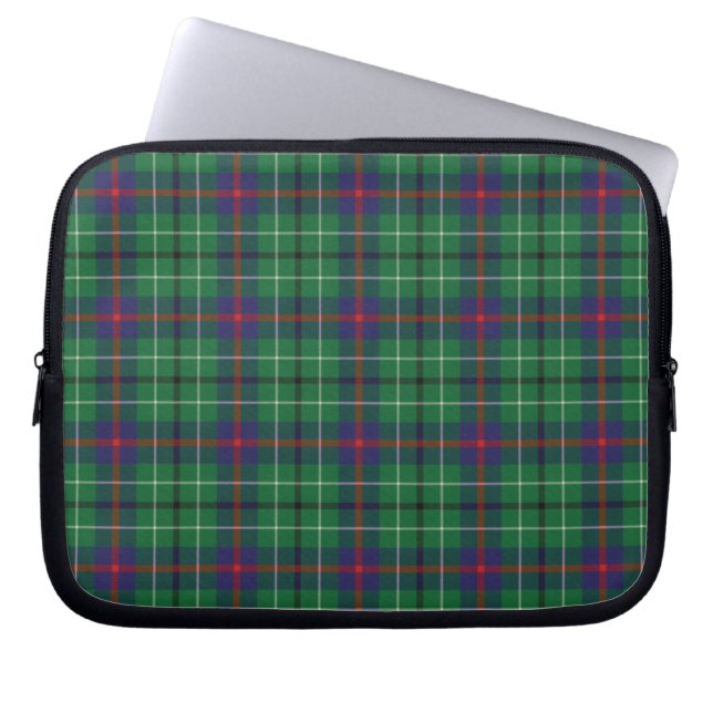 Funda Para Portátil Tartan Clan Duncan Plaid Green Purple Check (Frente)
