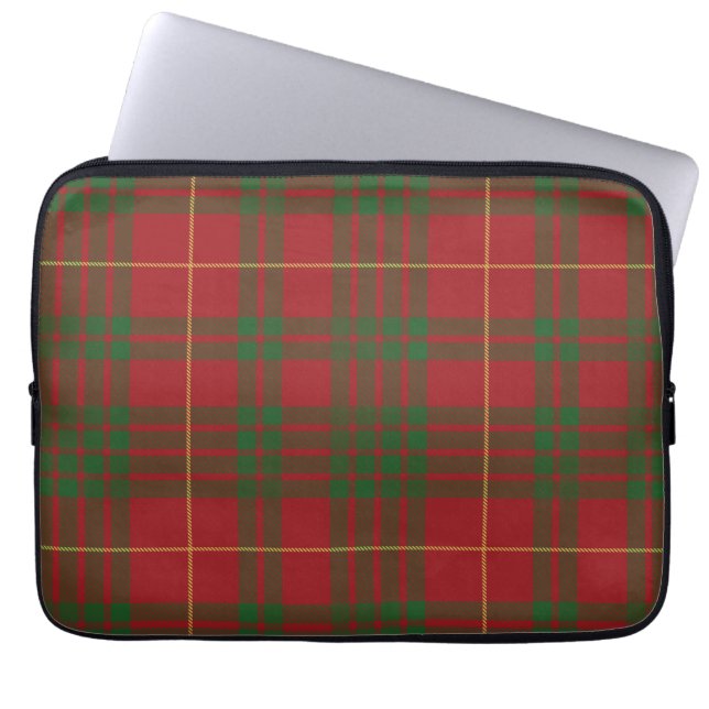 Funda Para Portátil Tartan Clan MacTavish Plaid Red Green Checkered (Frente)