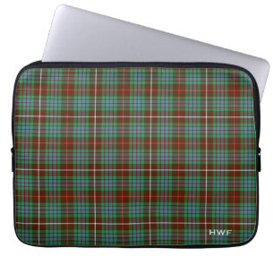 Funda Para Portátil Tartán de la caza de Fraser del clan con monogram