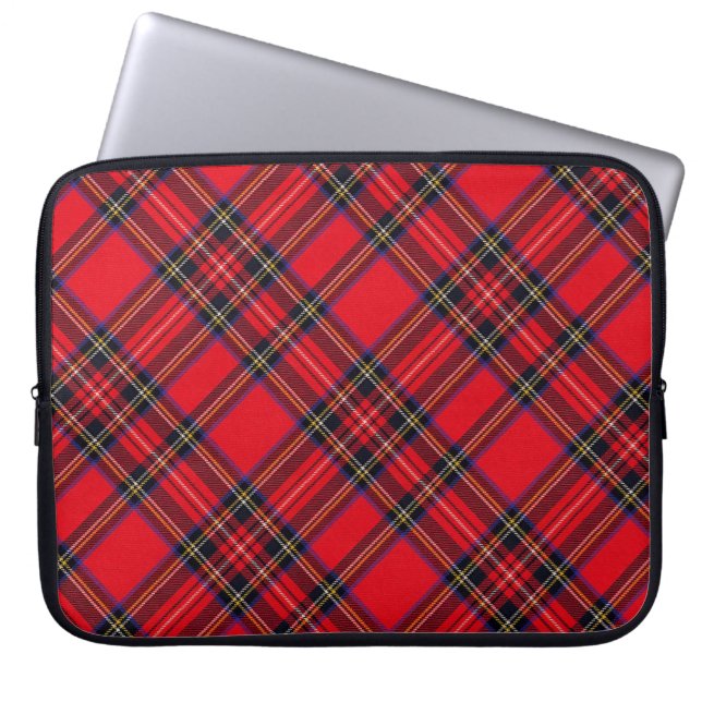 Funda Para Portátil Tartán de Stewart rojo (Frente)