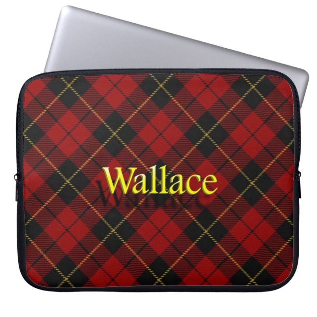 Funda Para Portátil Tartan Escocés Clan Wallace (Frente)