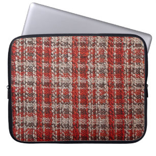 Funda Para Portátil Tartán rojo: fondo texturizado