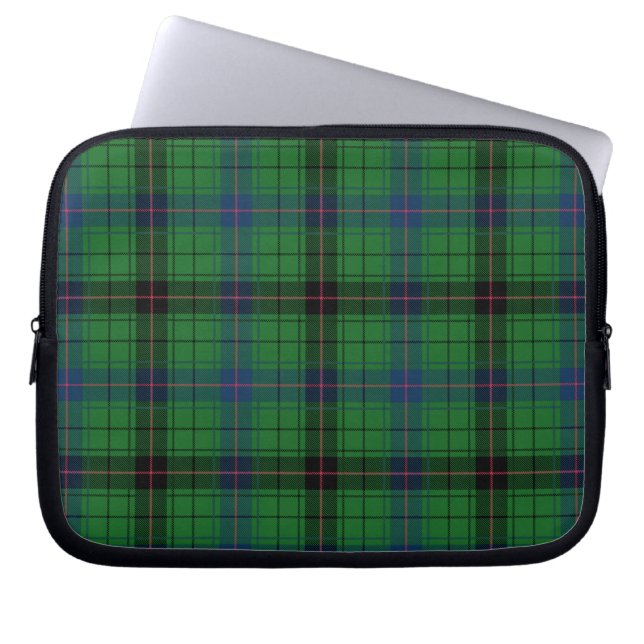 Funda Para Portátil Tartan Rustic Davidson Plaid Blue Green (Frente)