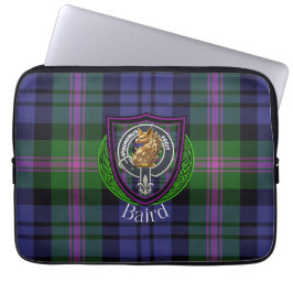 Funda Para Portátil Tartan y Cresta del Clan Escocés Baird 