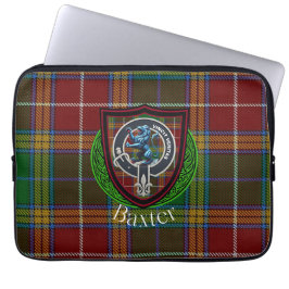 Funda Para Portátil Tartan y Cresta del Clan Escocés Baxter 