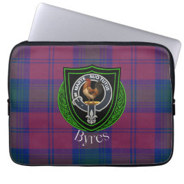 Funda Para Portátil Tartan y Cresta del Clan Escocés Byres 