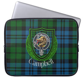 Funda Para Portátil Tartan y Cresta del Clan Escocés Campbell