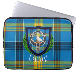 Funda Para Portátil Tartan y Cresta del Clan Escocés Laing
