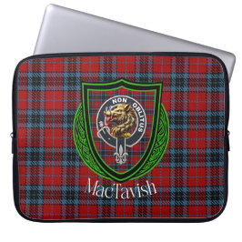 Funda Para Portátil Tartan y Cresta del Clan Escocés MacTavish
