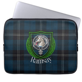 Funda Para Portátil Tartan y Cresta del Clan Escocés Ramsay 