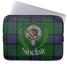 Tartan y Cresta del Clan Escocés Sinclair 