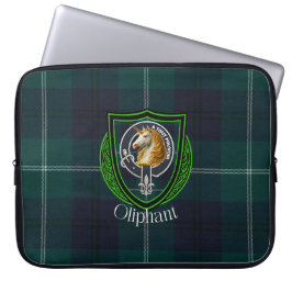 Funda Para Portátil Tartan y Escudo del Clan Escocés Oliphant
