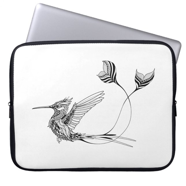 Funda Para Portátil Tatuaje del pájaro de Psychedlic (Frente)
