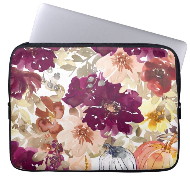 Funda Para Portátil Tatuaje floral (Frente)