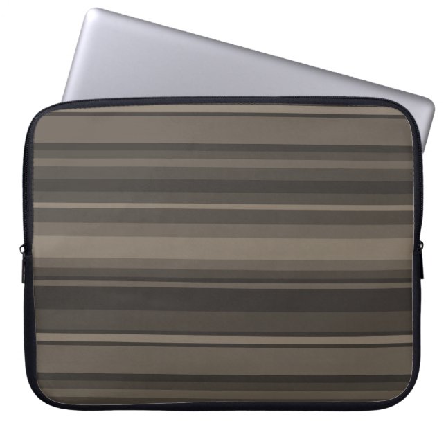 Funda Para Portátil Taupe stripes (Frente)