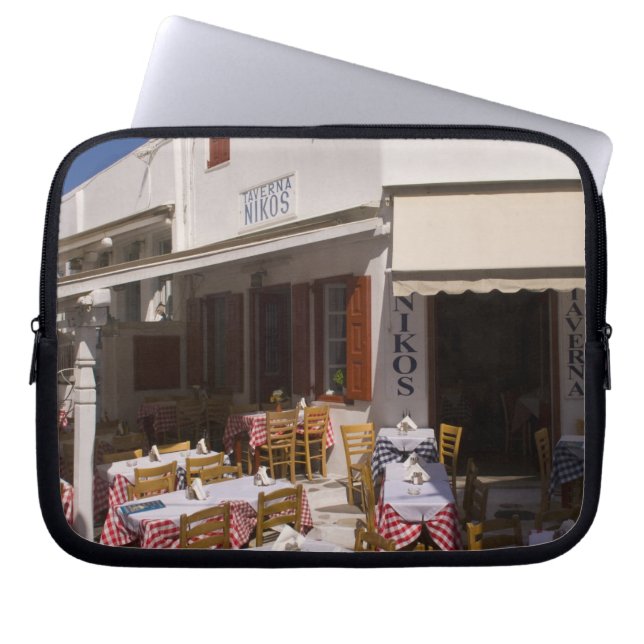 Funda Para Portátil Taverna Nikos, Mykonos, Islas Cícladas, Grecia (Frente)