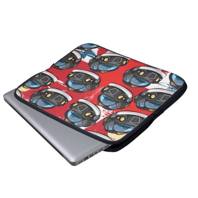 Funda Para Portátil Taxi negro de Londres (Inferior anverso)