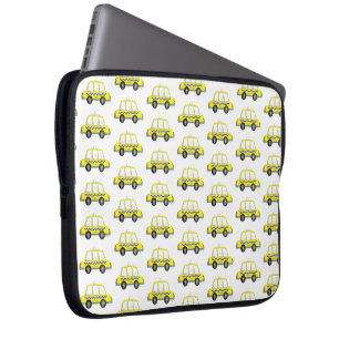 Funda Para Portátil Taxi NYC Amarillo de Nueva York revisado con papel