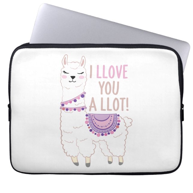 Funda Para Portátil Te amo mucho - Llama divertida (Frente)