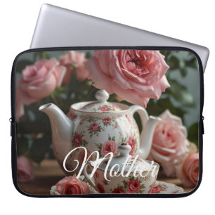 Funda Para Portátil Té de rosa de col morada 
