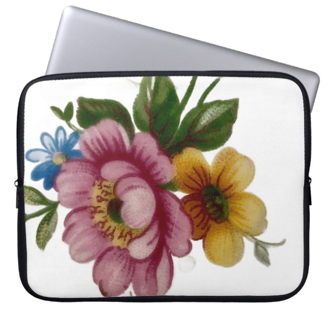 Funda Para Portátil Tea Cup Floral Bouquet (Frente)