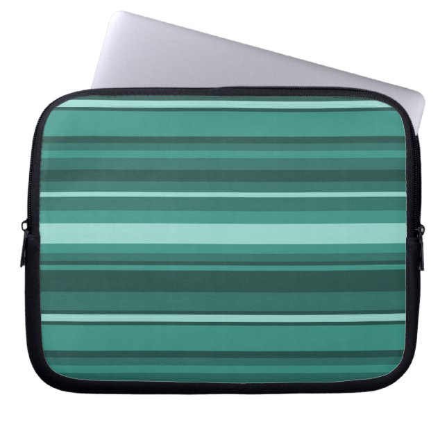 Funda Para Portátil Teal stripes (Frente)