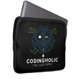 Funda Para Portátil Tech Brain Programador Oscuro Codingholic