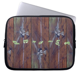 Funda Para Portátil Techo de madera, ventiladores cromados