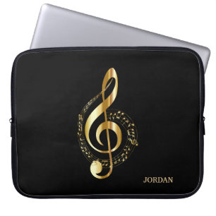 Funda Para Portátil Teclado dorado y tintorería