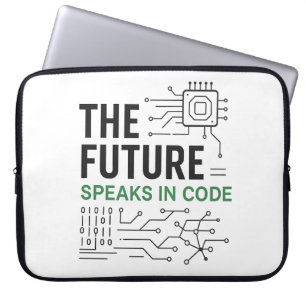 Funda Para Portátil Tecnología futura codificada: Resumen de la huella