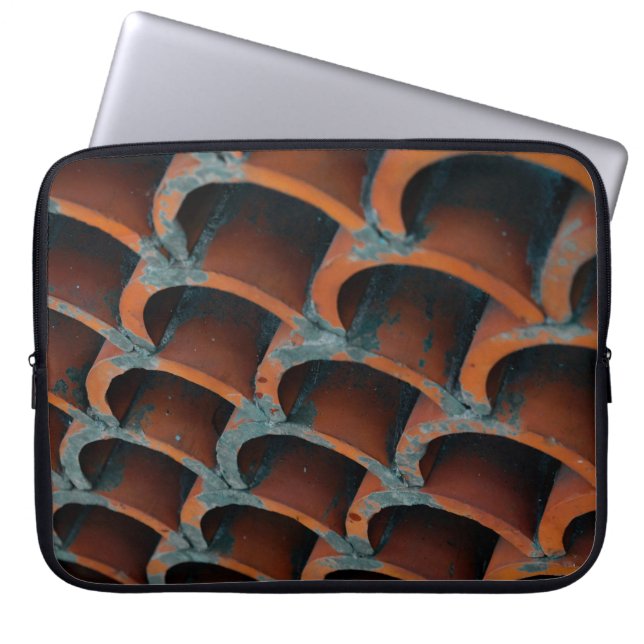 Funda Para Portátil tejado de naranja (Frente)