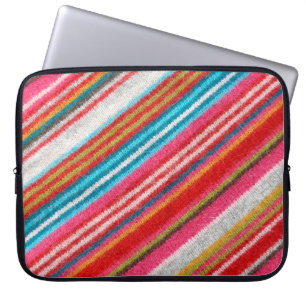 Funda Para Portátil Tejido de lana rayado. Más telas en mi puerto.