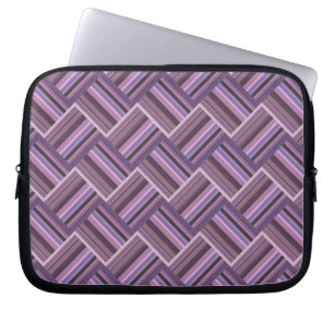 Funda Para Portátil Tejido diagonal de rayas malvas