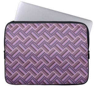 Funda Para Portátil Tejido diagonal de rayas malvas