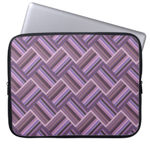 Funda Para Portátil Tejido diagonal de rayas malvas