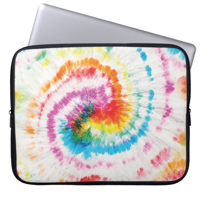 Funda Para Portátil Tejido espiral, patrón de giro arco iris (Frente)